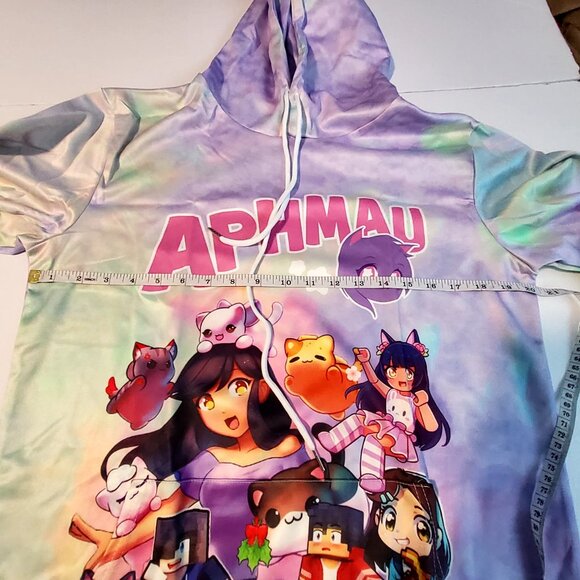 Aphmau Tie-Dye Hoodie & Sweatpants Set For Kids Size 6 Two side pockets - Picture 3 of 14
